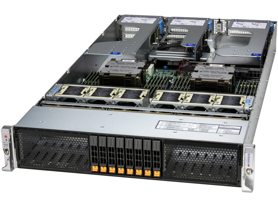 取寄 SuperMicro AS-2126HS-TN AMD EPYC9375F x2CPU メモリ1TB RTXPRO6000 MAX-Q 2台 AIサーバー